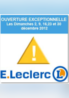 Les Ouvertures Exceptionnelles de Décembre - E.Leclerc