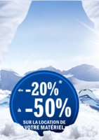 de -20% à -50% sur la location de votre matériel de ski - Intersport