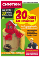 Les 20 jours Eco-rénovation ! - CHRETIEN MATERIAUX