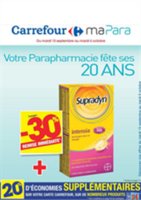 Votre parapharmacie fête ses 20 ans  - Carrefour
