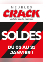 Soldes : jusqu'à -50% chez Crack - Meubles Crack