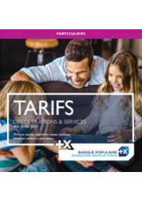 Prospectus Banque Populaire LUZ ST SAUVEUR : BPBFC TARIFS