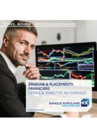 Prospectus Banque Populaire PRATS DE MOLLO : Plaquette-tarifs-epargne-2023