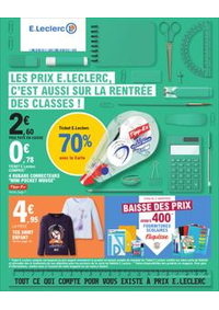 Prospectus E.Leclerc CASTELJALOUX : Rentree Des Classes