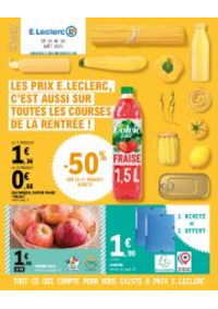 Prospectus Jardi E.Leclerc PONT L'ABBE : Les Prix E.Lecrerc, c'est Aussi sur Toutes les Courses de la Rentrée!