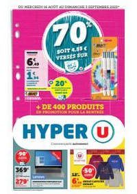 Prospectus Hyper U SAINT JUNIEN : Rentrée des classes