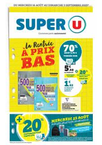 Prospectus Super U FLIXECOURT : Rentrée des classes