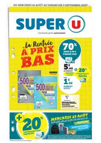 Prospectus Super U VARADES : Rentrée des classes