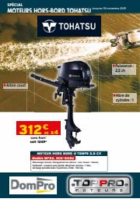 Prospectus Dompro LA TESTE DE BUCH : Catalogue Moteurs Hord bord Tohastu_Top Pro Moteurs - Dom Pro Guyane