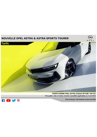Prospectus Distributeur OPEL PGM ITALIE SAS PARIS : Opel Nouvelle Astra