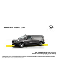 Prospectus Distributeur OPEL PGM ITALIE SAS PARIS : Opel Combo-e Cargo