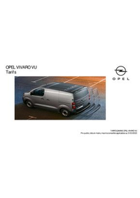 Prospectus Distributeur OPEL PGM NANTERRE SAS NANTERRE : Opel Vivaro