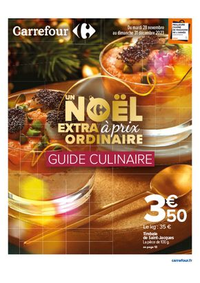 Prospectus Carrefour MONDEVILLE : Un Noël extra à prix ordinaire - GUIDE CULINAIRE