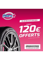 Promos et remises  : Jusqu'à 120€ offerts sur vos pneus Bridgestone !
