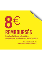 Promos et remises  : 8€ REMBOURSÉS AVEC CASIO