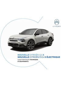 Prospectus Citroen LUZY : Citroën Ë-C4 X ÉLECTRIQUE Caractéristiques