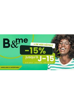 Promos et remises  : Réduction de 15% jusqu’à 15 jours