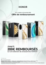 Promos et remises  : Jusqu'à 200€ remboursés avec Honor