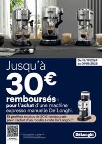 Prospectus Copra L ISLE SUR LE DOUBS : DELONGHI Jusqu’à 30€ remboursés