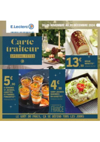 Prospectus E.Leclerc CHATEAU GONTIER : CARTE TRAITEUR FESTIVE - MIXTE