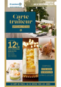 Prospectus E.Leclerc OLORON SAINTE MARIE : CARTE TRAITEUR FESTIVE - MIXTE