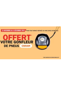 Prospectus Carglass AUBENAS : Offert votre gonfleur de pneus OSRAM