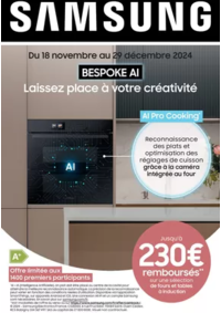 Prospectus Boulanger Perpignan : Samsung : jusqu'à 150€ remboursés sur une sélection de fours et tables à induction