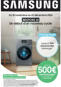 Prospectus Copra SAINT PAUL TROIS CHATEAUX : Samsung Jusqu'à 500€ remboursés de lave-linge