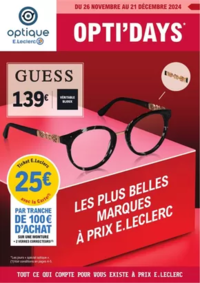 Prospectus Optique E.Leclerc Chaponnay : Optidays Noël