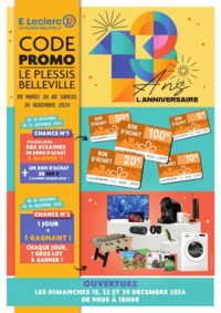 Prospectus E.Leclerc PLESSIS BELLEVILLE : ANNIVERSAIRE MAGASIN