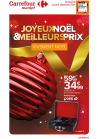 Prospectus Carrefour Market MIMIZAN : JOYEUX NOËL & MEILLEURS PRIX : VIVEMENT NOËL