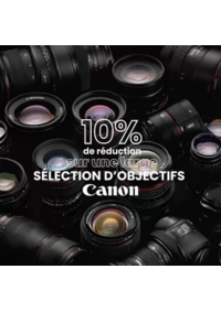 Prospectus ART ET PHOTO PHOX : C’est le moment de faire durer le plaisir avec -10% sur une sélection d’objectifs Canon !