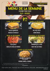 Prospectus Carrefour ORANGE : MENUS CAFETERIA DU 23 AU 28 DÉCEMBRE 2024