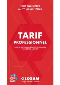 Prospectus Loxam SEMUR-EN-AUXOIS : Tarifs professionnels