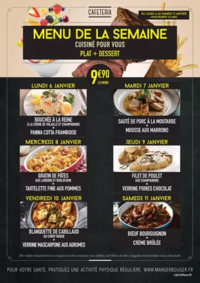 Prospectus Carrefour BOURG EN BRESSE : MENUS CAFETERIA DU 6 AU 11 JANVIER 2025