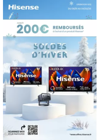 Prospectus Boulanger Biganos : OFFRE Hisense : jusqu'à 200€ remboursés !