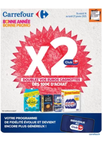 Prospectus Carrefour BOISSEUIL : BONNE ANNÉE BONNE PROMO - DOUBLEZ VOS EUROS CAGNOTTÉS