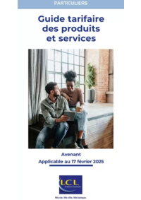 Prospectus LCL le crédit Lyonnais LA COTE ST ANDRE : Guide tarifaire des produits et services