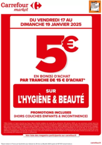 Prospectus Carrefour Market AMPLEPUIS : OPERATION BON D’ACHAT SUR L’HYGIENE BEAUTE