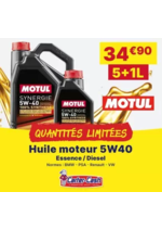 Prospectus CARTER CASH : Nouvel arrivage chez Carter-Cash : l'huile moteur MOTUL 5W40 à seulement 34,90€ en pack de 5+1L !