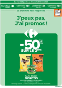 Prospectus Carrefour Drive SAINT AMAND MONTROND : J'PEUX PAS, J'AI PROMOS DU 28 JANVIER AU 9 FEVRIER 2025