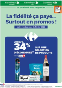 Prospectus Carrefour Contact ARREAU : LA FIDÉLITÉ, CA PAYE... SURTOUT EN PROMO EN FÉVRIER !