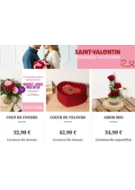 Prospectus  : Livraison bouquet de fleurs Saint Valentin