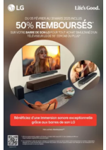 Prospectus LDLC : 50% remboursés sur votre barre de son avec LG