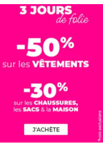 Promos et remises  : -50% sur les vêtements