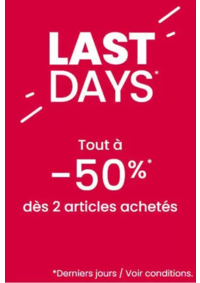 Prospectus Okaïdi BOURG EN BRESSE : LAST DAYS Tout à -50% dès 2 articles achetés