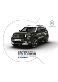 Prospectus Citroen GAMBSHEIM : Citroën Nouveau ë-C3 Aircross Caractéristiques