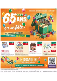 Prospectus Supermarchés Match Charmes : 65 ANS ça se fête !