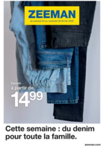 Prospectus Zeeman : Cette semaine : du denim pour toute la famille.