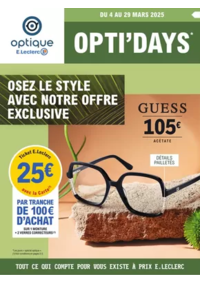 Prospectus Optique E.Leclerc VILLENEUVE SUR LOT : Optidays Printemps